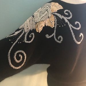 Vintage 80’s DeRotchild sequined/Pearled Sweater|S